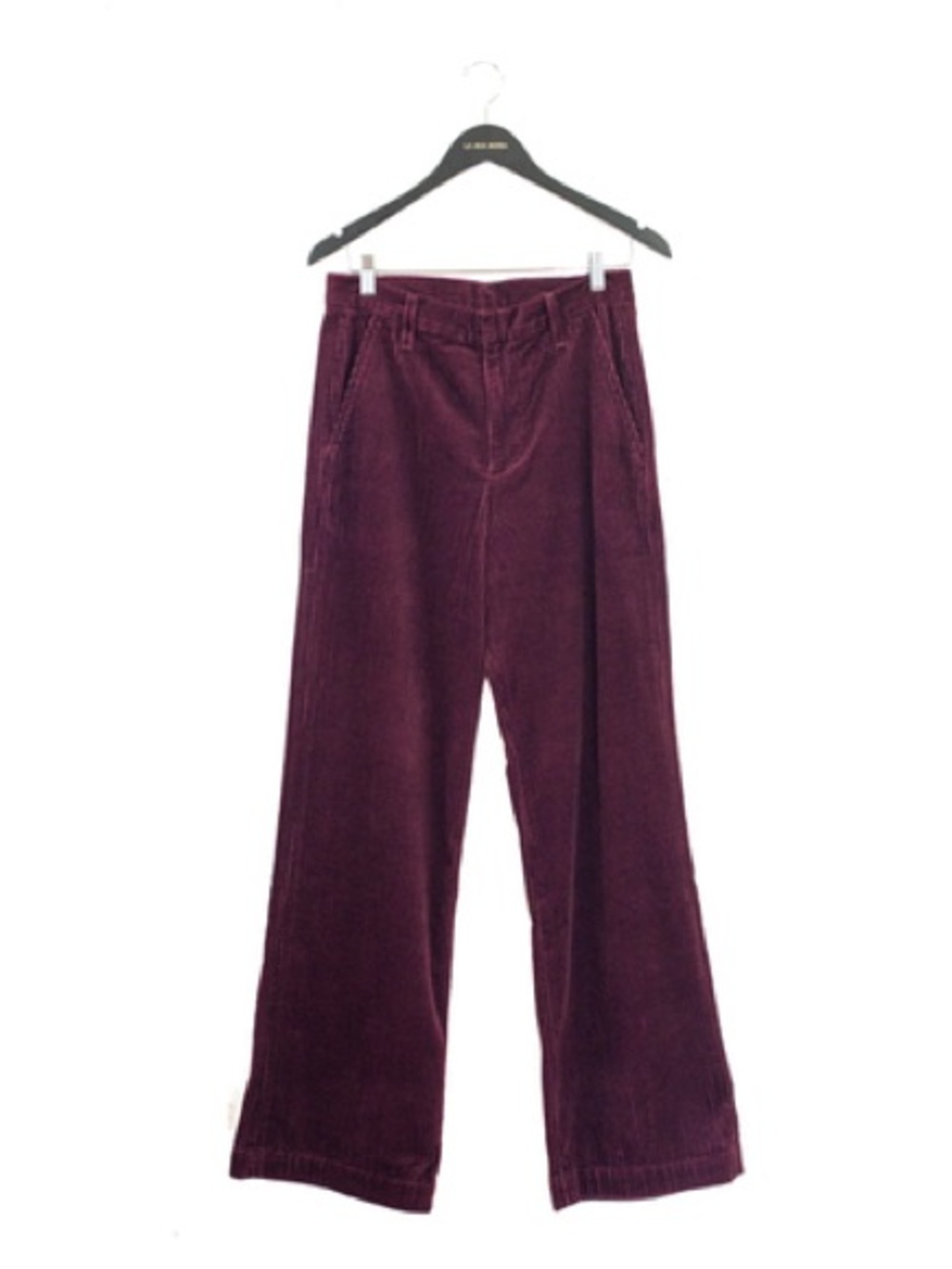 Goldsign Flat Front Corduroy Trouser Burgundy